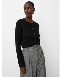 Contemporaine - Wool And Cashmere Plain Cardigan - Lyst