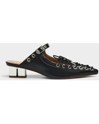 Ganni - Eco Leather Heeled Mules - Lyst
