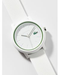 Lacoste Pigment Green Silicone Band Watch - Grey