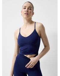 I.FIV5 - V-neck Support Tank Low-impact Support (women, Blue, Large) - Lyst
