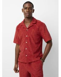 Le 31 - Patterned Terry Camp Shirt Comfort Fit - Lyst