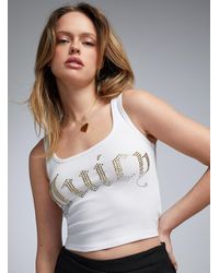 Juicy Couture - Diamonds Logo Cropped Cami - Lyst
