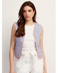 Icône - Sleeveless Reversible Lightweight Quilted Vest - Lyst