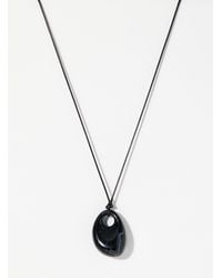 Simon's - Oval Pendant Wrap Cord Choker - Lyst