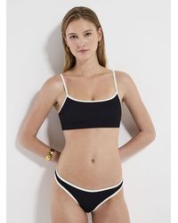 Simon's - Trimmed Rib Curved Cheeky Bottom - Lyst