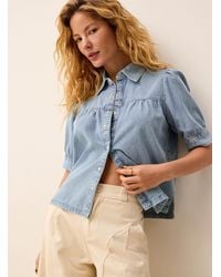 Icône - Lightweight Denim Puff - Lyst