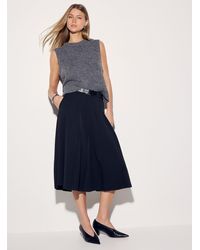 Icône - Pleated Belted Flared Skirt - Lyst