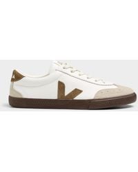 Veja - Volley White And Brown Sneakers Men - Lyst