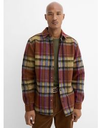 Le 31 - Check Felt Overshirt - Lyst