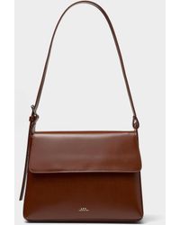 A.P.C. - Virginie Brown Leather Bag - Lyst