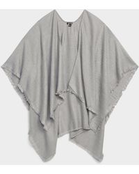 Simon's - Fringed Edge Ruana - Lyst