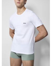 BOSS - Embroidered Logo Stretch Undershirt - Lyst