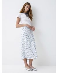 Twik - Printed Crepe Midi Skirt - Lyst