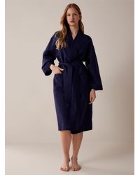 Miiyu - Long Solid Linen And Cotton Robe - Lyst