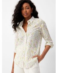 Benetton - Vibrant Pattern Lightweight Shirt - Lyst