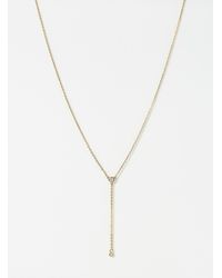 Simon's - Round Stone Lariat Chain - Lyst