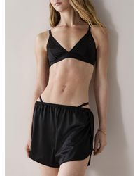 Miiyu - Glossy Satin Lounge Short - Lyst