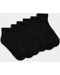Simon's - Solid Ribbed Ankle Socks 6 - Lyst