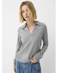 Contemporaine - Pure Cashmere Johnny Collar Sweater - Lyst