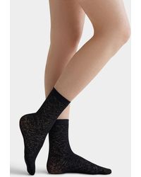 Wolford - Floral Jacquard Ankle Sock - Lyst