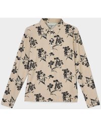 Contemporaine - Patterned Jersey Polo Shirt - Lyst