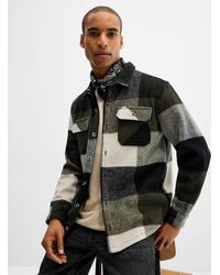 Point Zero - Giant Check Brushed Overshirt - Lyst