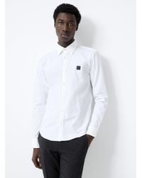 HUGO - Ermo Metallic Logo White Shirt - Lyst