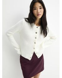 Twik - Heart Buttons Cardigan - Lyst