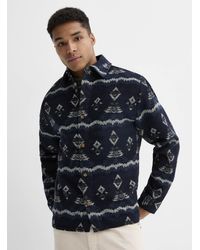 Le 31 - Western Jacquard Felt Overshirt - Lyst