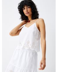 ONLY - Broderie Anglaise Cami - Lyst