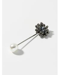 Le 31 - Crystal And Pearl Flower Pin - Lyst