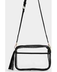 Simon's - Contrast Trims Small Transparent Bag - Lyst