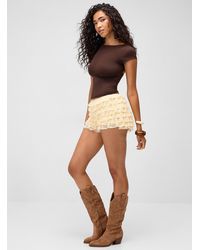 Twik - Ruffled Lace Mini Short - Lyst