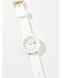 Lacoste White And Rose Gold Silicone Watch