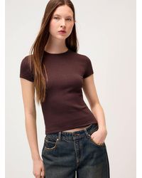 Twik - Solid Fitted Ribbed T - Lyst