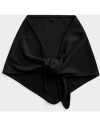 Simon's - Pure Wool Solid Triangular Scarf - Lyst