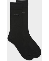 BOSS - Fine Cotton Solid Dress Sock - Lyst