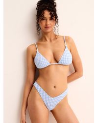 Simon's - Daisy Textured Gingham Cheeky Bottom - Lyst