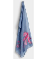 Paul Smith - Embroidered Tulips Lightweight Scarf - Lyst
