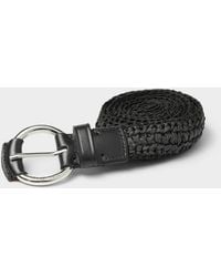 MICHAEL Michael Kors - Rounded Buckle Braided Raffia Belt - Lyst