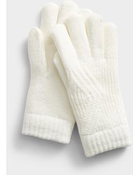 Simon's - Geo Ribbed Gloves - Lyst