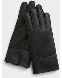 Simon's - Topstitched Sheepskin Gloves - Lyst