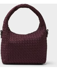 Hvisk - Twist Burgundy Small Basketweave Bag - Lyst