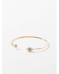 Simon's - Evil Eye Open Bangle - Lyst