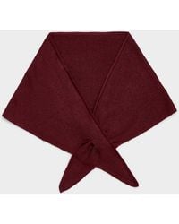 Ichi - Soft Fine Knit Triangular Scarf - Lyst