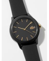 Lacoste Black Silicone Band Watch