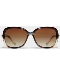Simon's - Margot Polarized Oversized Rhinestone Sunglasses - Lyst