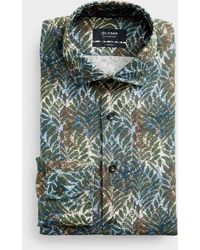 Olymp - Pure Linen Abstract Garden Shirt Modern Fit - Lyst