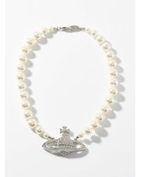Vivienne Westwood - Bas Relief Pearly Bead Necklace - Lyst