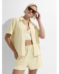 Simon's - Devoré Daisy Terry Shirt - Lyst